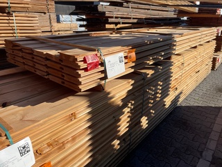 Ca. 52x Douglas Wisselsponning/Halfhoutsrabat, 18x190mm, lengte 400cm